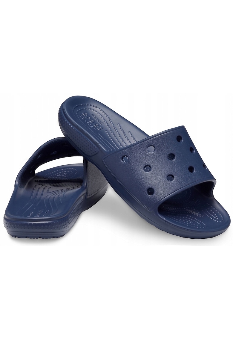 Papuci Classic Slide Iconic Crocs Comfort - Bleumarin