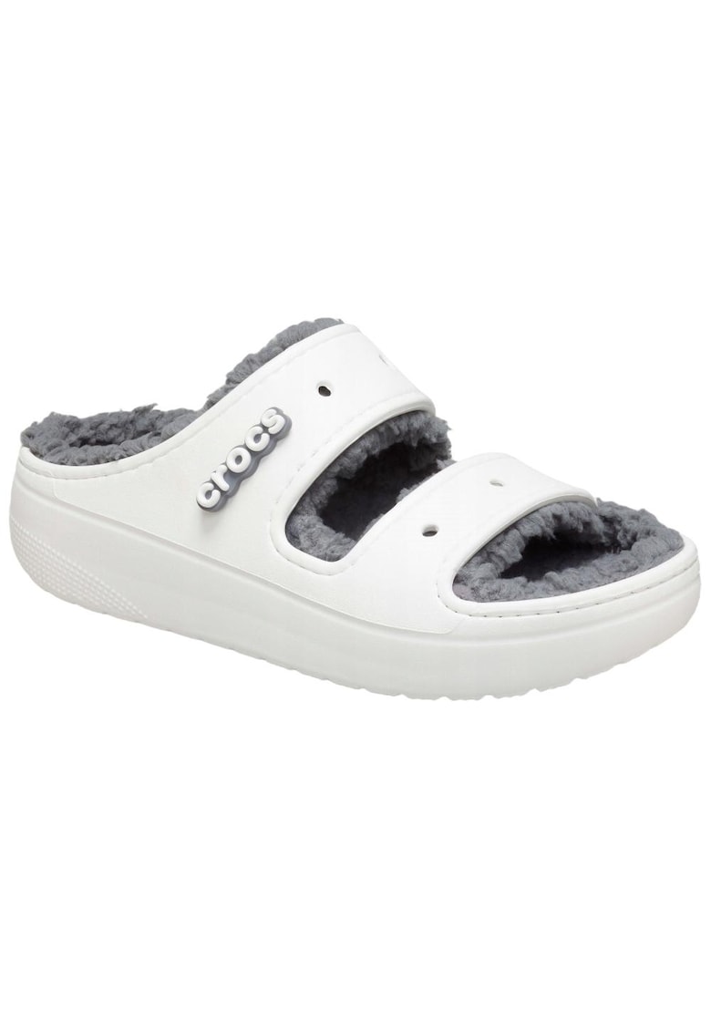 Papuci imblaniti -  Classic Cozzy - Alb/Gri