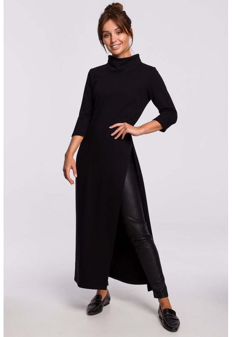 Bluza lunga - Bumbac - Negru - Negru