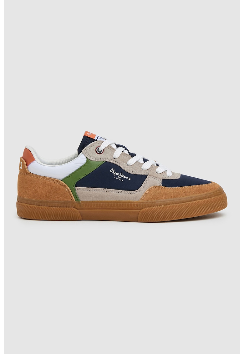 Pepe Jeans London Спортни обувки с дизайн с цветен блок и велур за Мъже Pepe Jeans London Спортни обувки с дизайн с цветен блок и велур за Мъже
