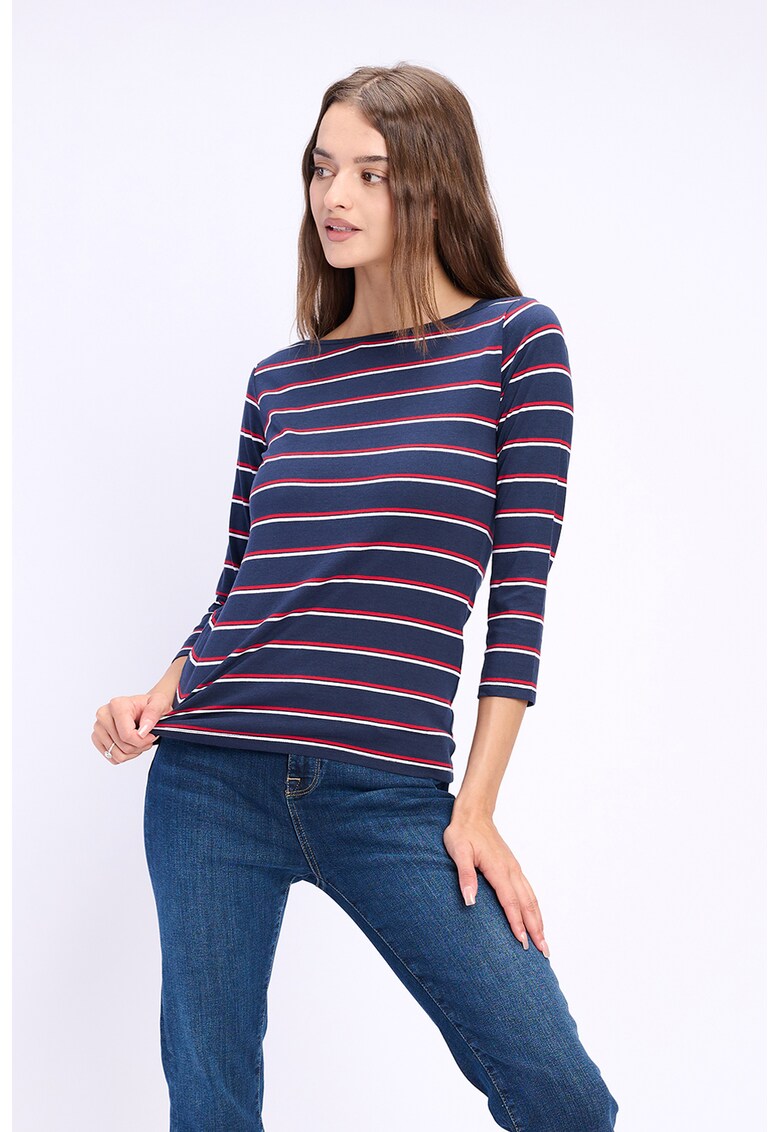 Bluza cu model in dungi si maneci trei sferturi