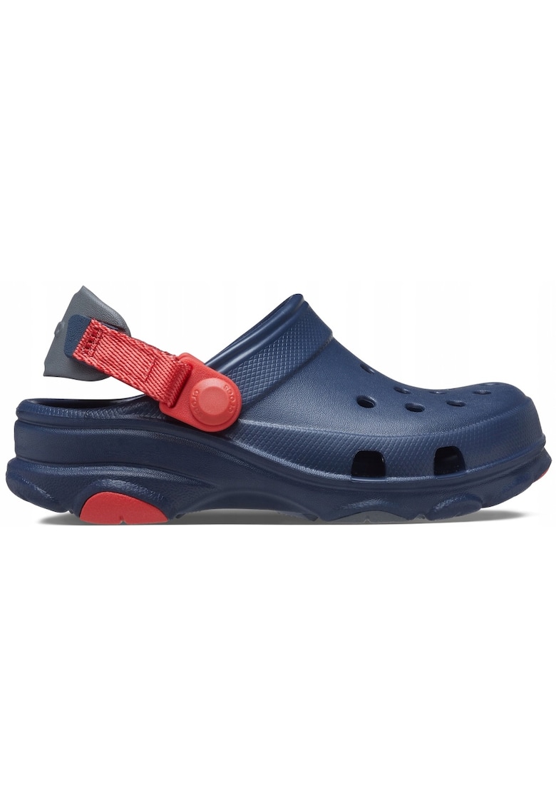 Saboti slingback cu perforatii - Rosu/Albastru