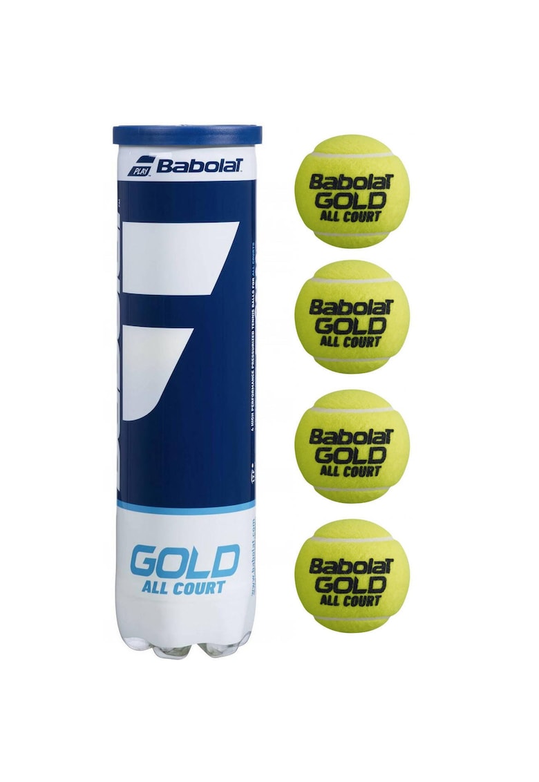 Set 4 mingi de tenis - Gold All Court - Cauciuc - Verde