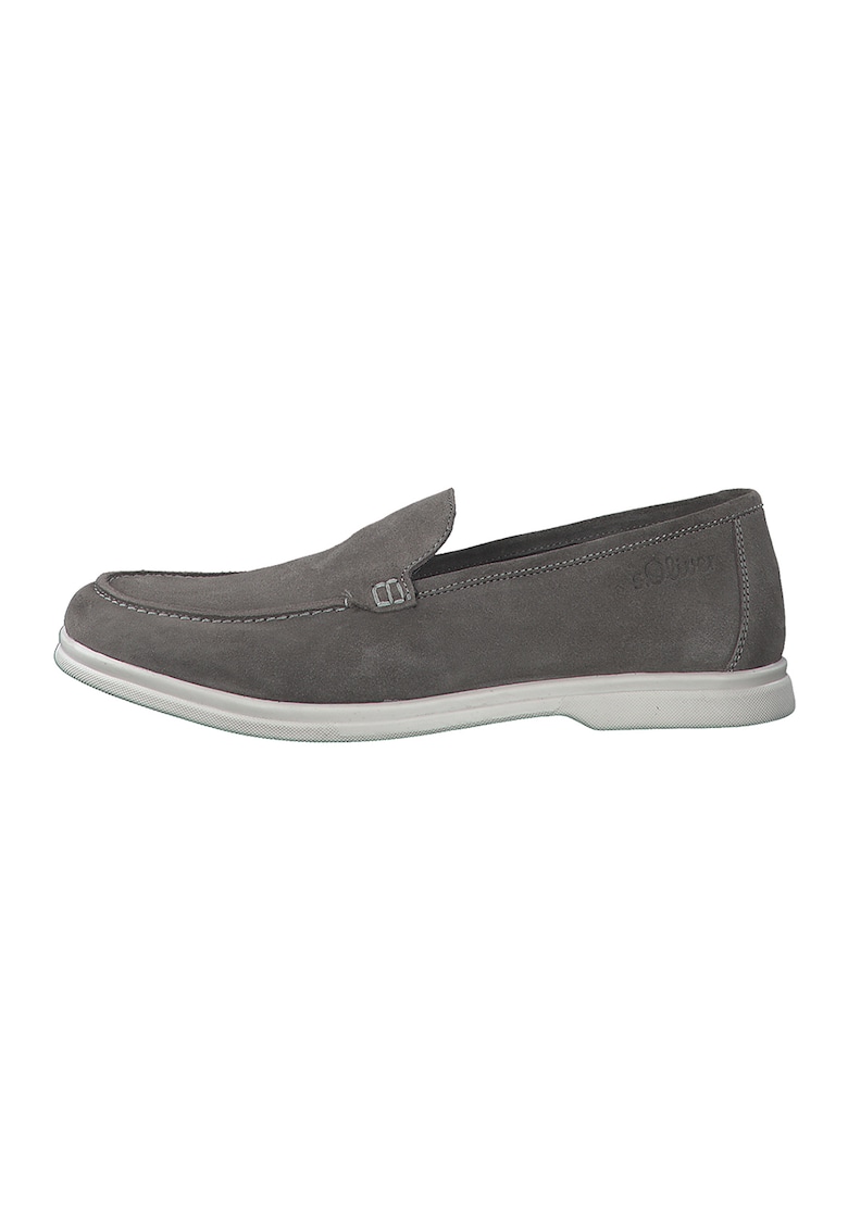 Pantofi loafer de piele intoarsa