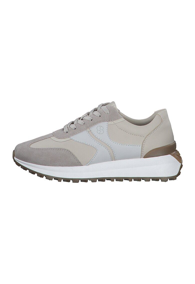 Pantofi sport low-cut cu garnituri de piele intoarsa