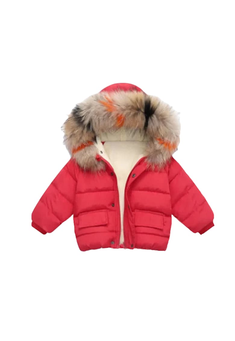 Geaca Din Blanita - Uni - Fermoar - Maneca lunga - 687989 - Rosu