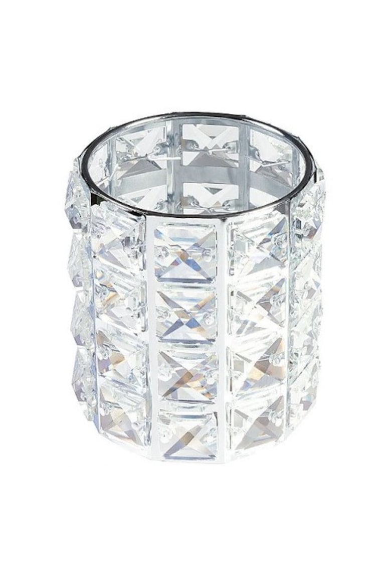 Suport pensule machiaj - Makeup Holder - Rotund - Silver