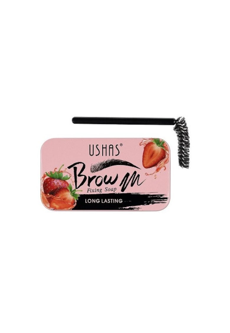 Sapun stilizare sprancene - Brow Fixing Soap - Pensula inclusa - Strawberry