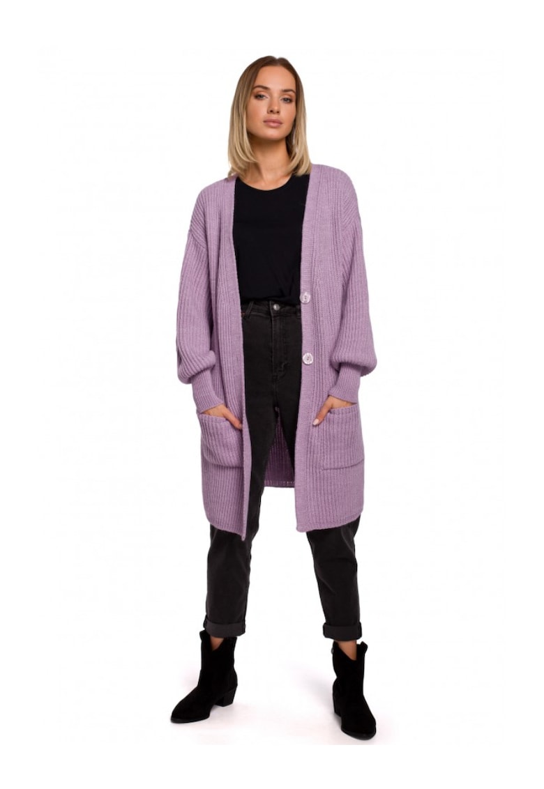 Cardigan cu Acril - Poliamida - Lila - Lila