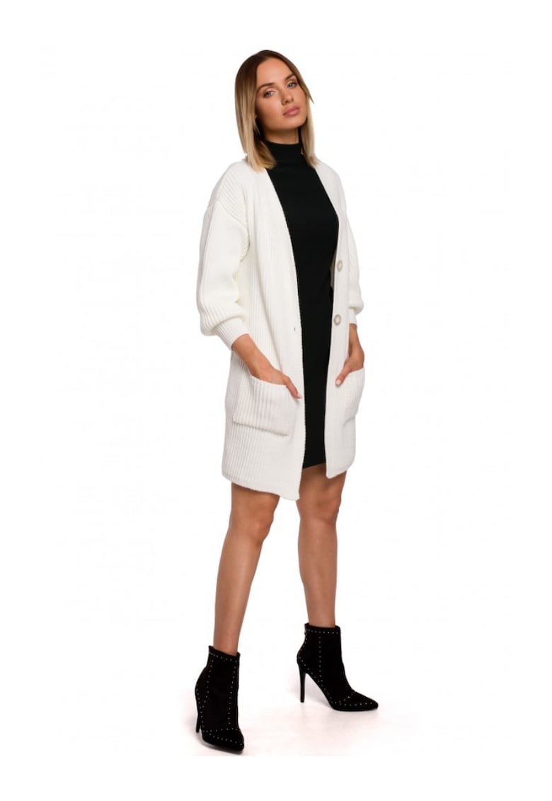 Cardigan cu  Acril - Poliamida - Ecru Cardigan cu  Acril - Poliamida - Ecru