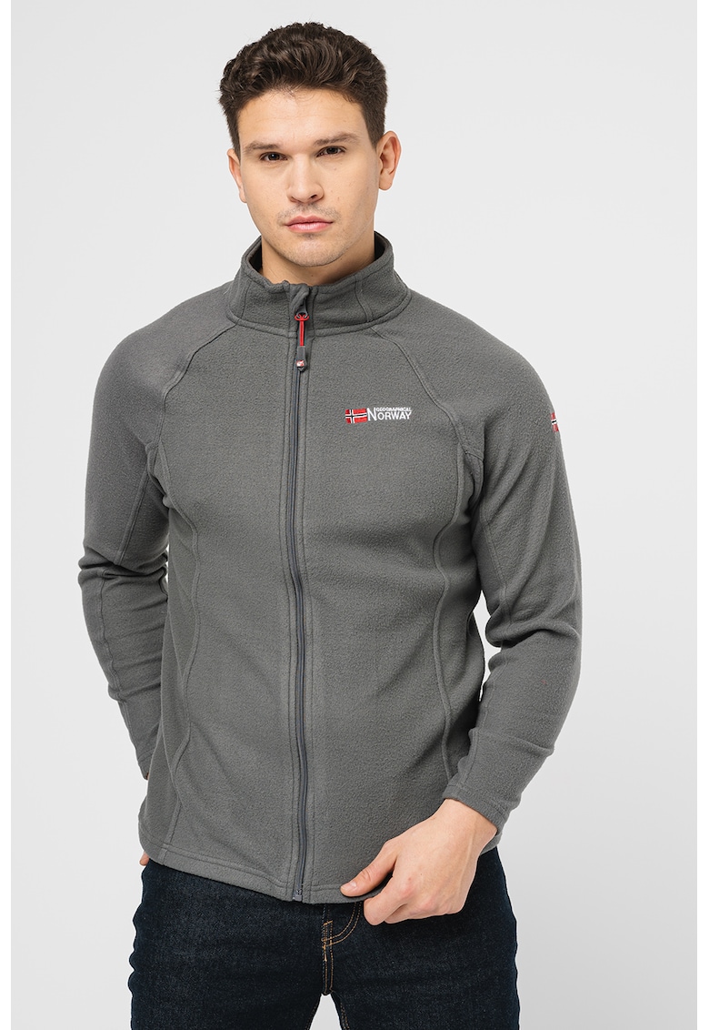 Bluza sport din fleece cu fermoar si maneci raglanTug