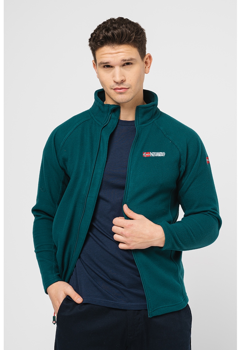 Bluza sport din fleece cu fermoar si maneci raglanTug