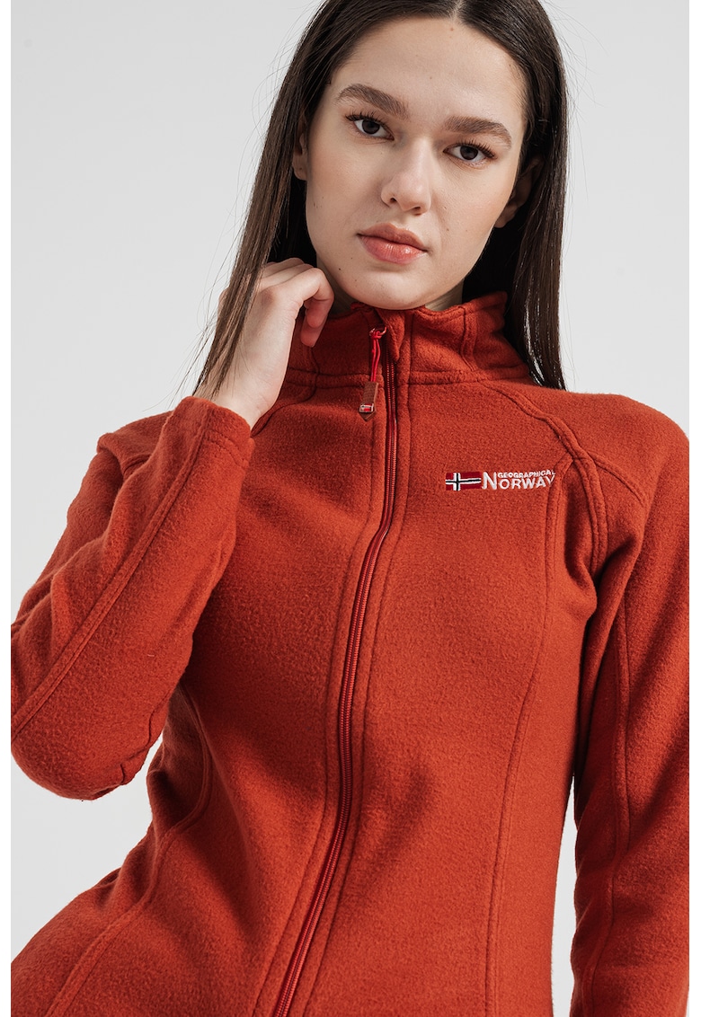 Bluza sport din fleece cu logo brodat Tug - Portocaliu stins