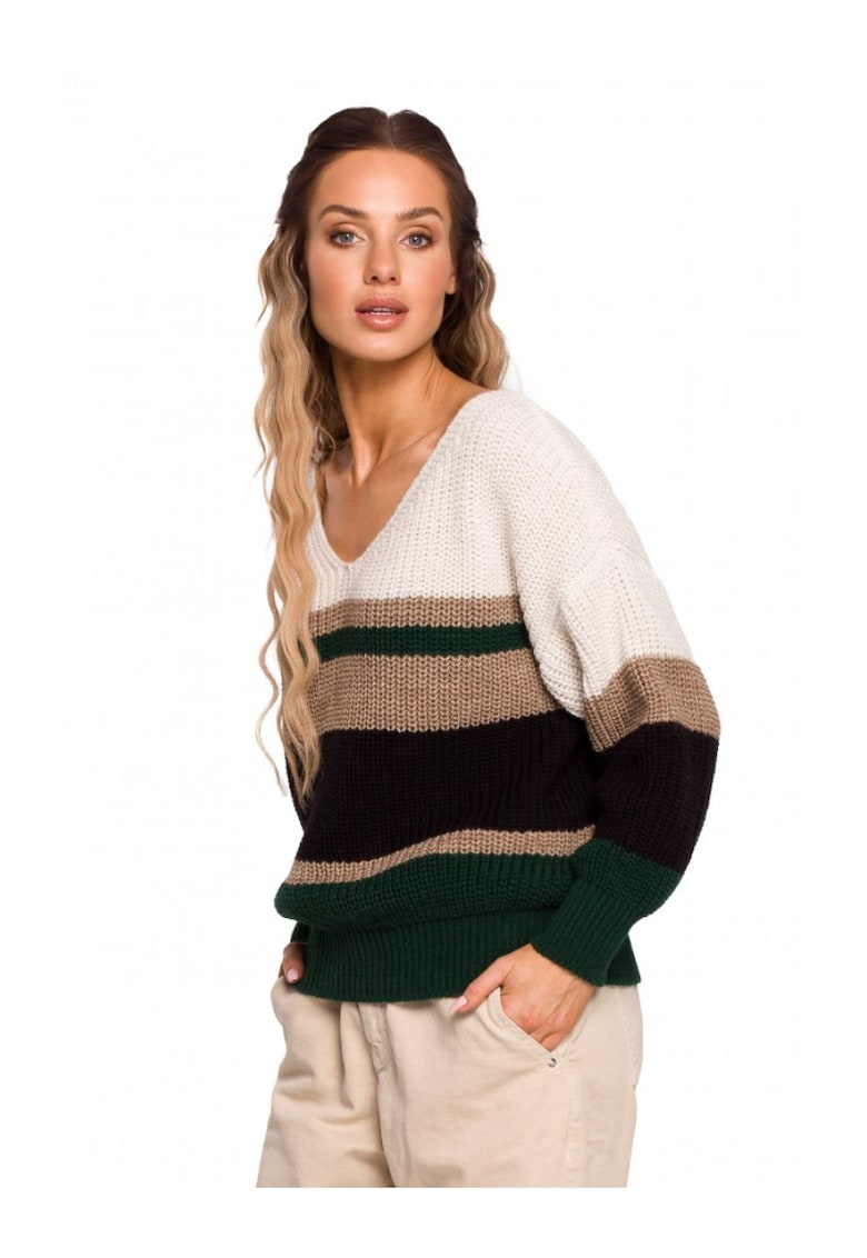 Pulover dungi  Acril - Nylon - Alb - Bej - Verde - 6548992 Pulover dungi  Acril - Nylon - Alb - Bej - Verde - 6548992