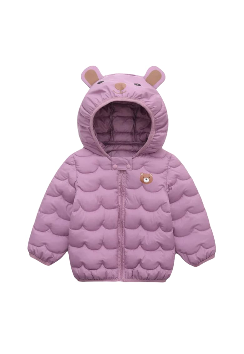 Geaca Din Fas Teddy - Uni - Fete - Fermoar - Maneca lunga - Lila