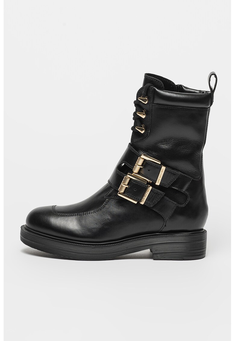Love Moschino Кожени боти с регулируеми токи за Жени Love Moschino Кожени боти с регулируеми токи за Жени