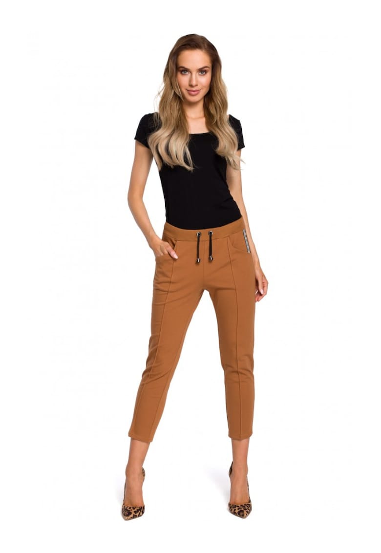 Pantaloni dama - Bumbac/Elastan - Negru