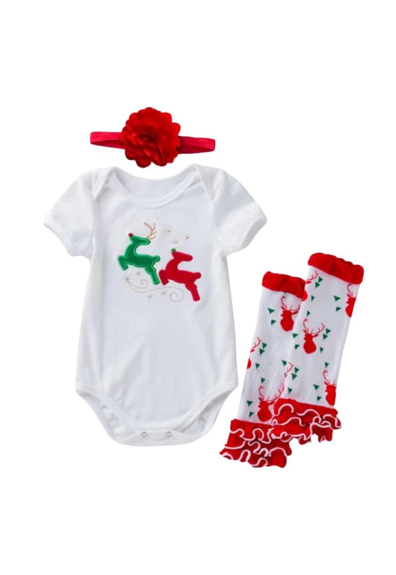 Set Body 3 Piese Renii Dragalasi - Casual - Fete - Maneca scurta - Multicolor