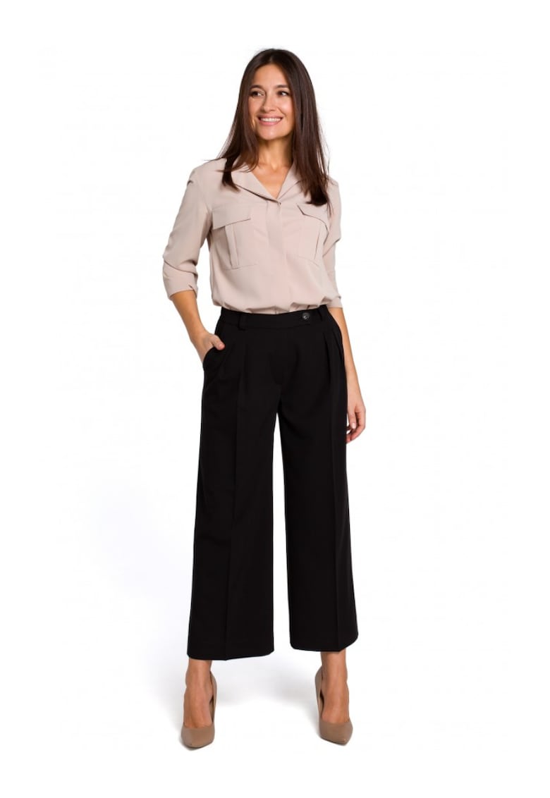 Pantaloni dama - Poliester/Viscoza - Negru1