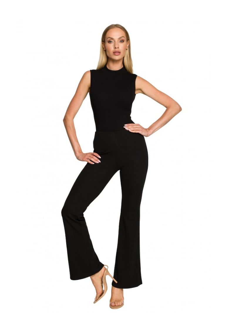 Pantaloni dama - Poliester/Lycra - Negru