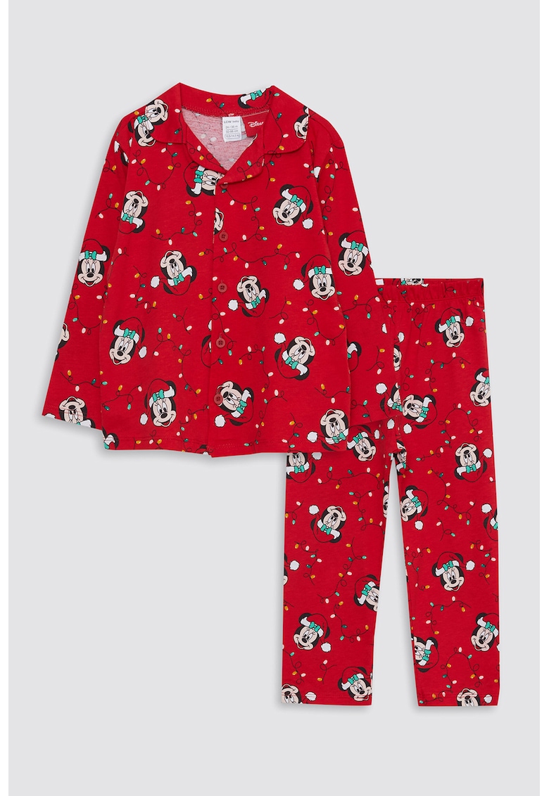 Pijama din bumbac cu imprimeu cu Mickey Mouse