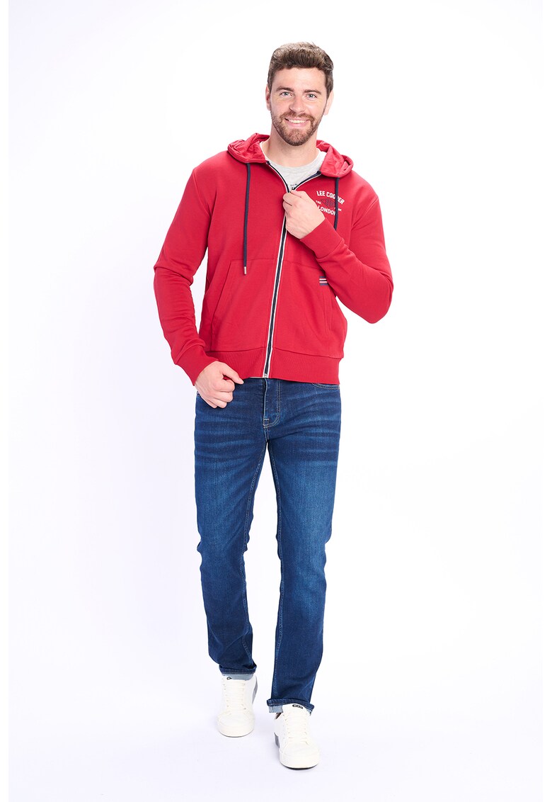 Lee Cooper Худи с цип и лого за Мъже Lee Cooper Худи с цип и лого за Мъже