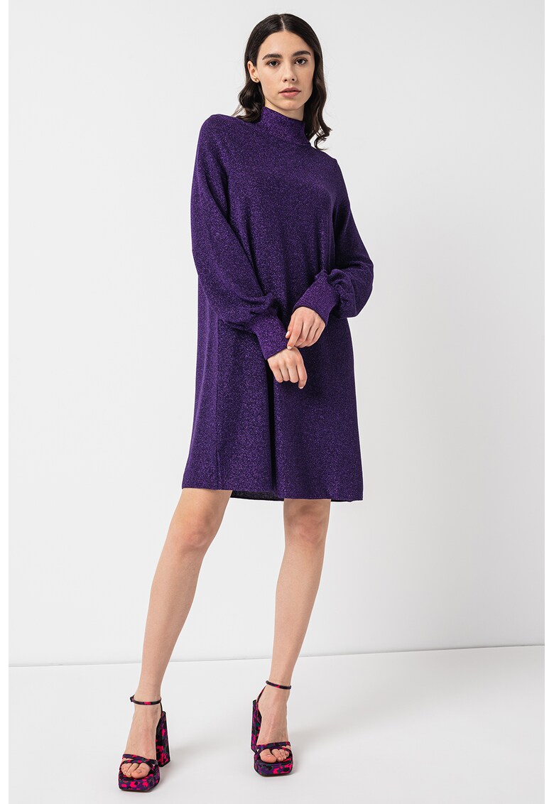 Rochie dreapta cu insertii de lurex