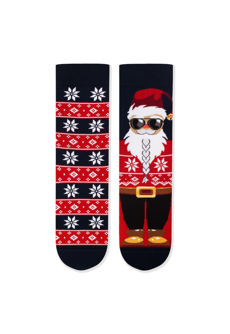 Sosete bumbac de Craciun Cool Santa