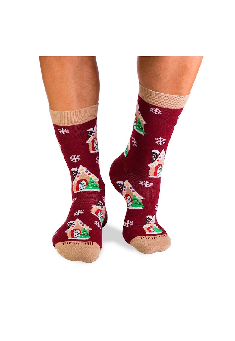 Sosete bumbac de Craciun Casuta Magica