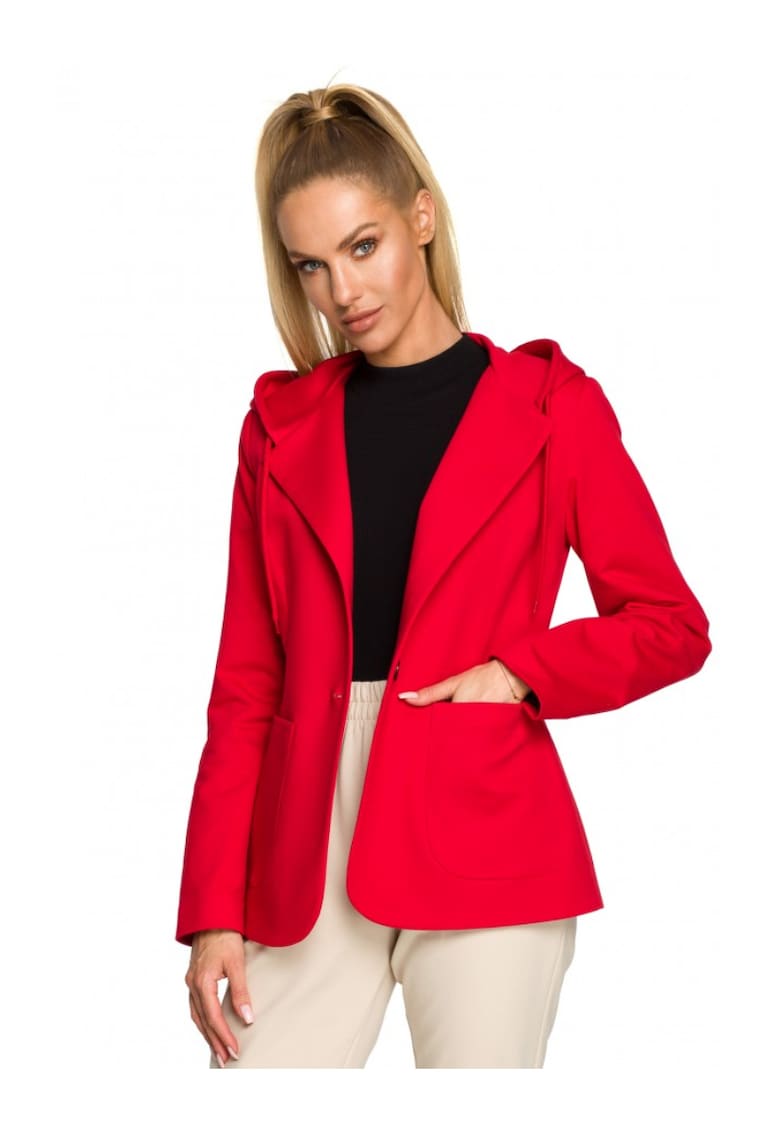 Jacheta dama - Bumbac/Elastan - Rosu