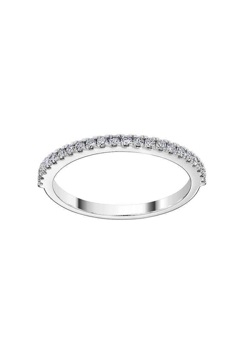 Inel din aur alb de 14K decorat cu 21 de diamante D Diamond Reduceri si Transport Gratuit D Diamond imagine noua