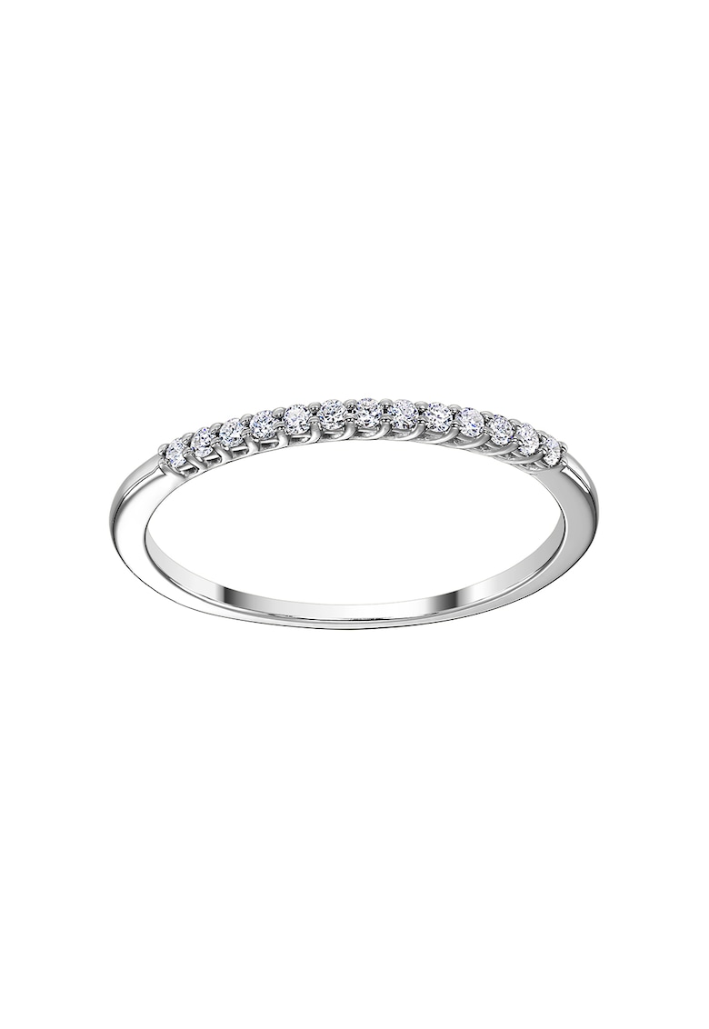 Inel din aur alb de 14K decorat cu 13 diamante D Diamond Reduceri si Transport Gratuit D Diamond imagine noua