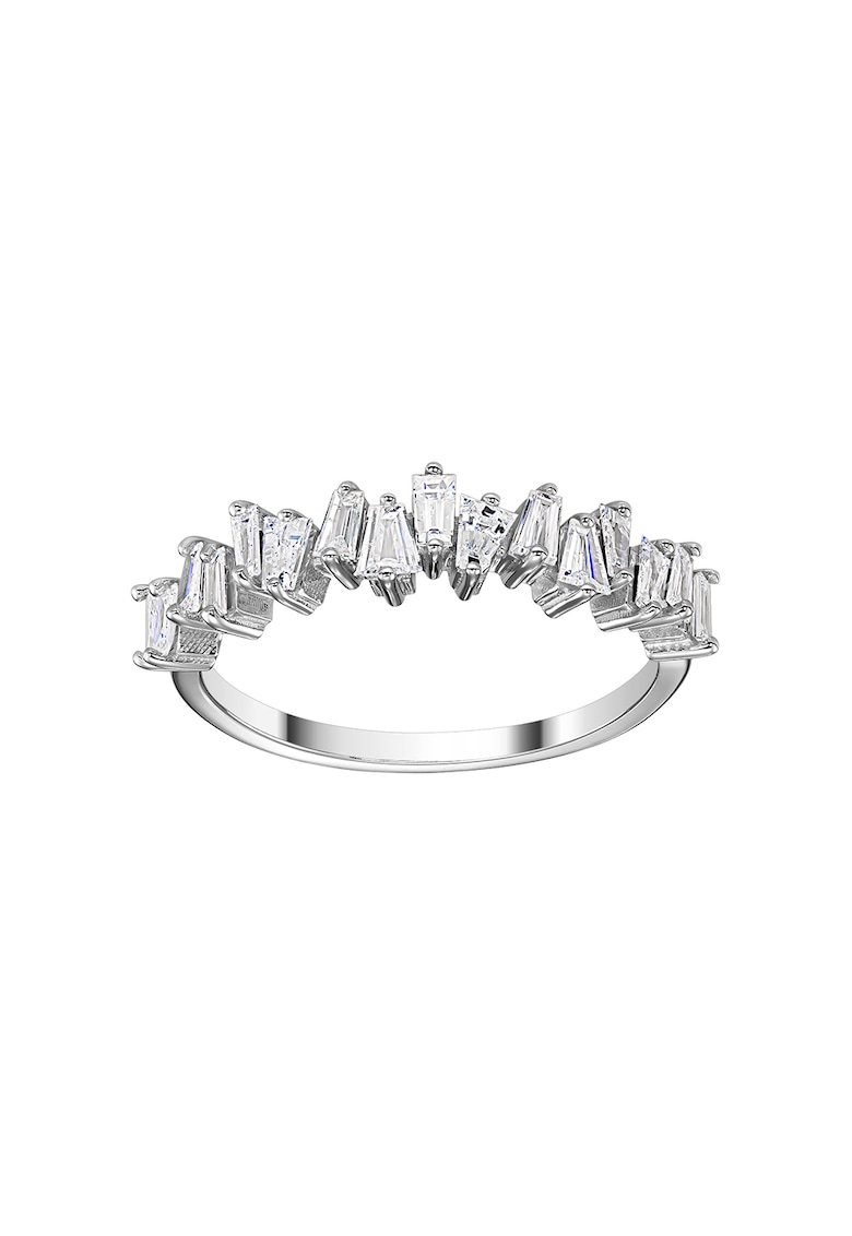 Inel din aur alb de 14K decorat cu 16 diamante D Diamond Reduceri si Transport Gratuit D Diamond imagine noua