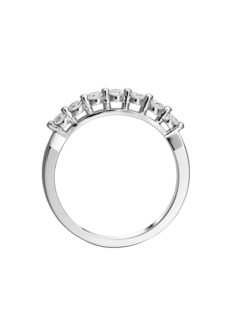 Inel din aur alb de 14K decorat cu diamante 14K imagine noua