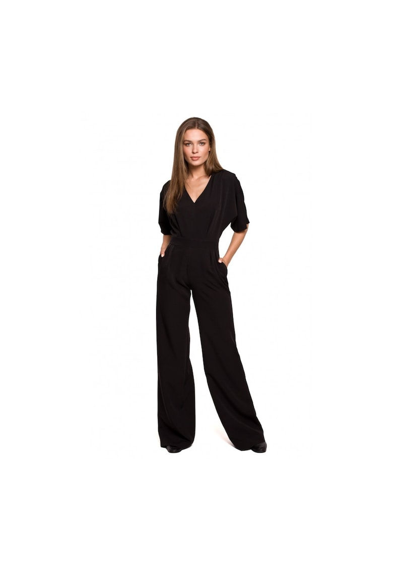 Salopeta eleganta Cu decolteu in V - Poliester - Elastan