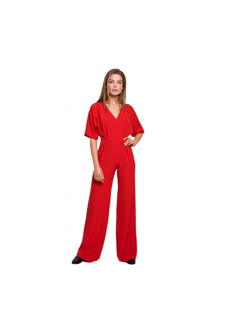 Salopeta eleganta Cu decolteu in V - Poliester - Elastan