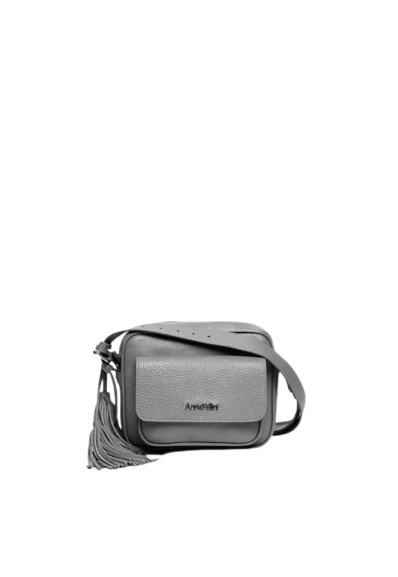 Geanta dama piele - Lucy - gri deschis - 22x10x17 cm