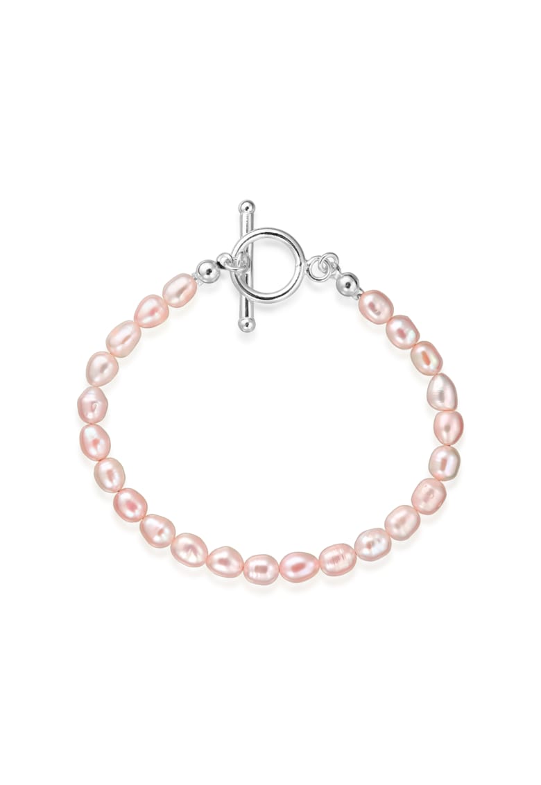 Bratara argint 925 cu perle naturale 6.5mm - inchizatoare toggle