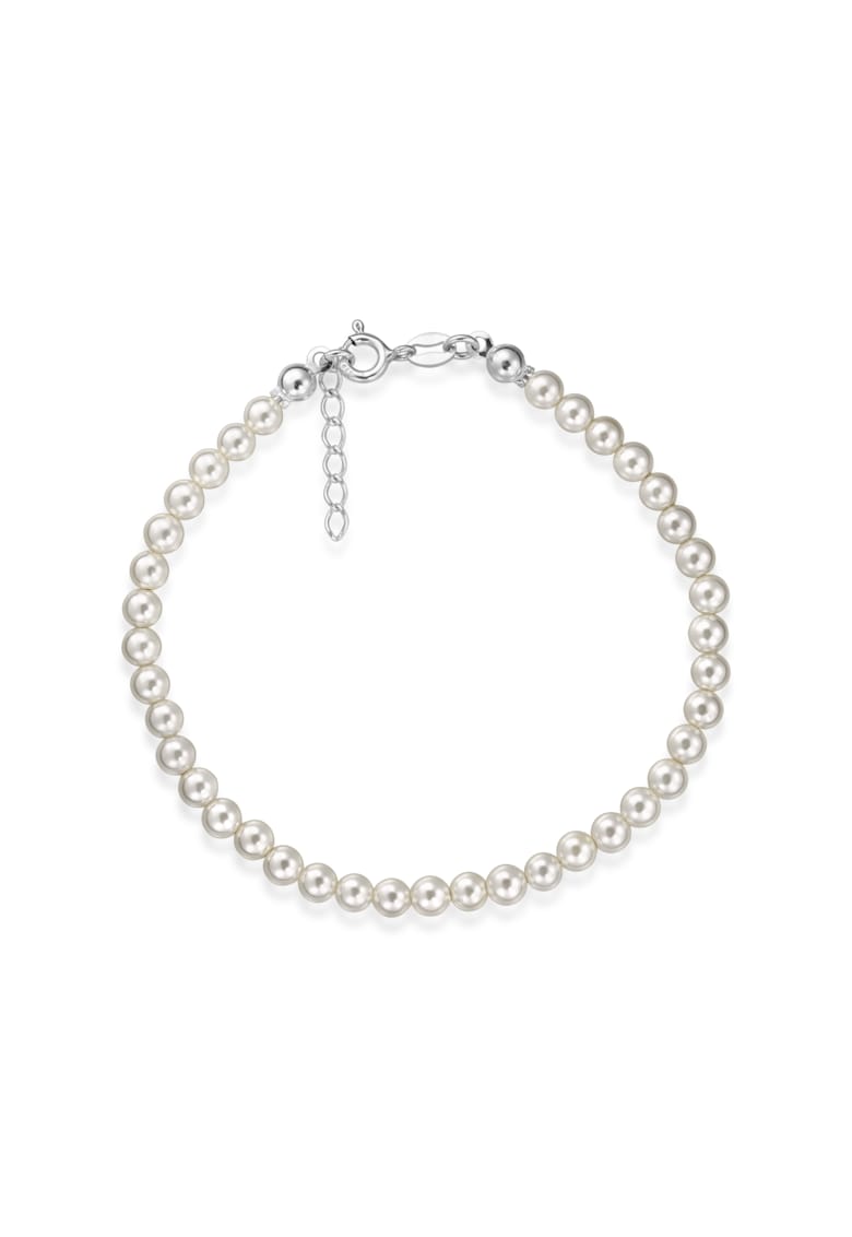 Bratara Pentru Picior/Glezna din Argint 925 cu perle naturale albe 4mmdsazx