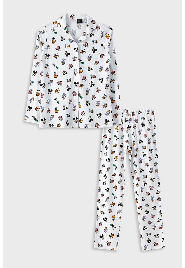 Pijama de bumbac cu model cu caractere Disney