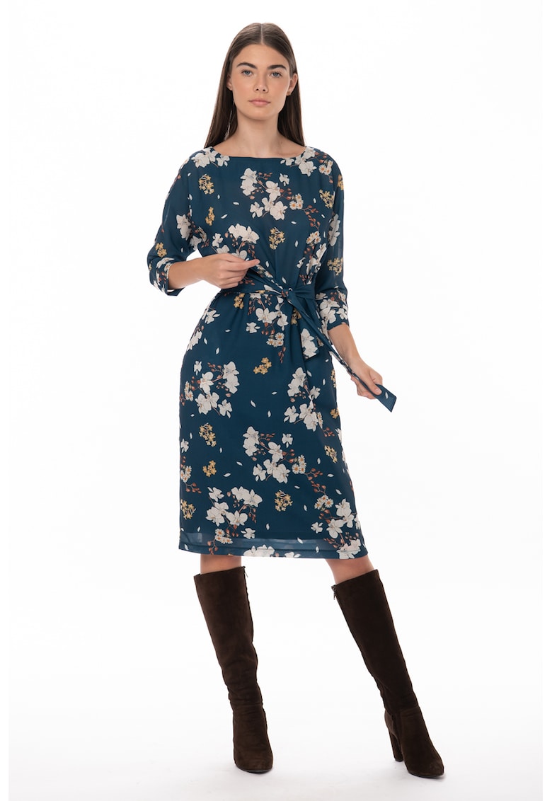 Rochie midi cu model floral Misha