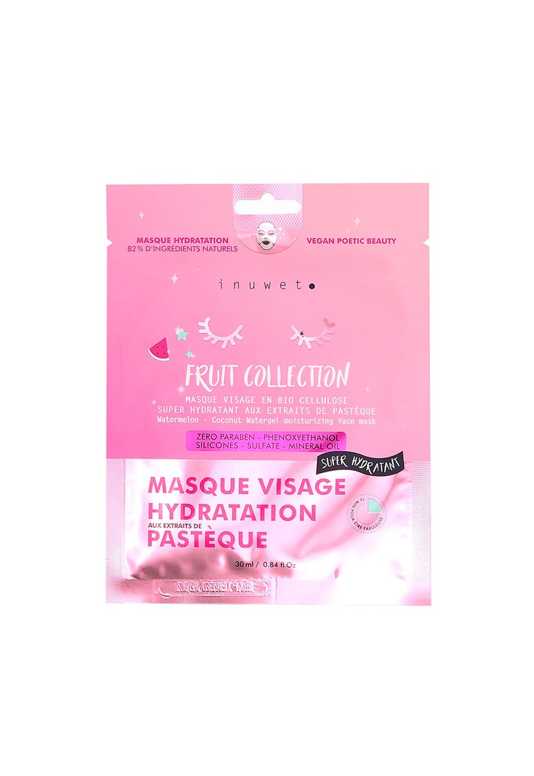 Masca de fata hidratanta din bioceluloza cu extract de pepene verde - Fruit Collection - 30 ml