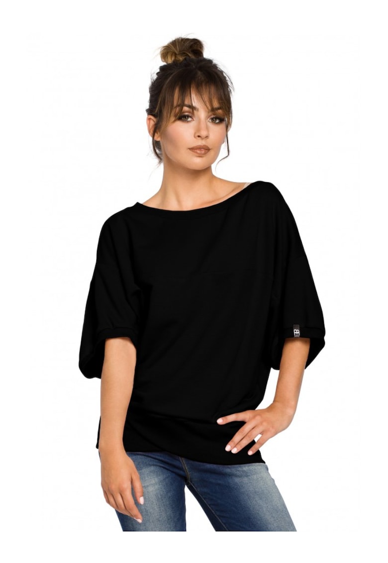 Bluza dama - Bumbac/Poliester - Negru - L-XL