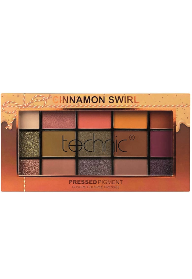 Paleta Profesionala de Farduri 15 Pressed Pigment Palette - Cinnamon Swirl - 15 Culori - 21.9 g