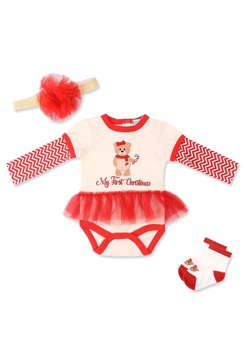 Set Craciun 3 piese pentru fetite - My First Christmas
