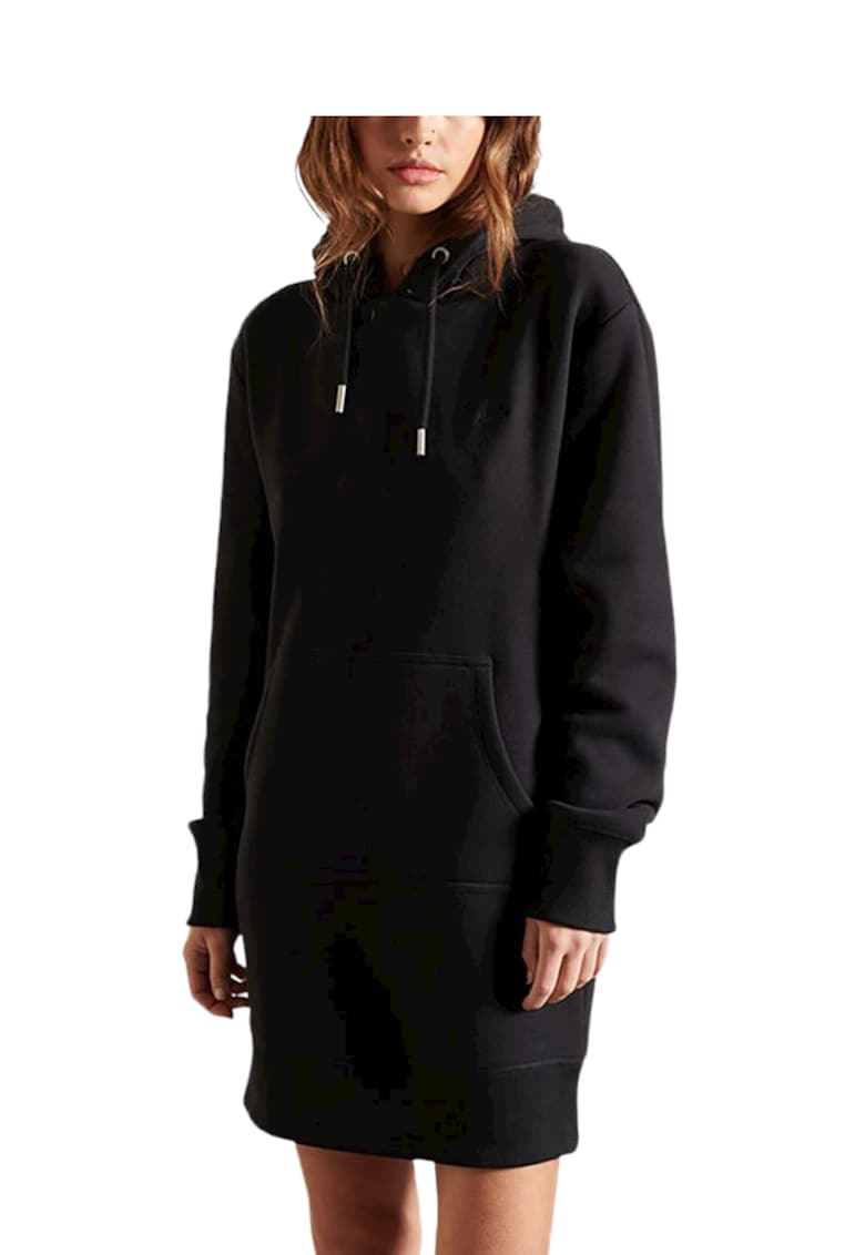 Rochie sport tip hanorac dama - Superdry-Vintage Logo Hood Dress - Negru