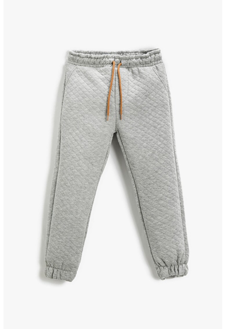 Pantaloni sport cu croiala conica si snur de ajustare