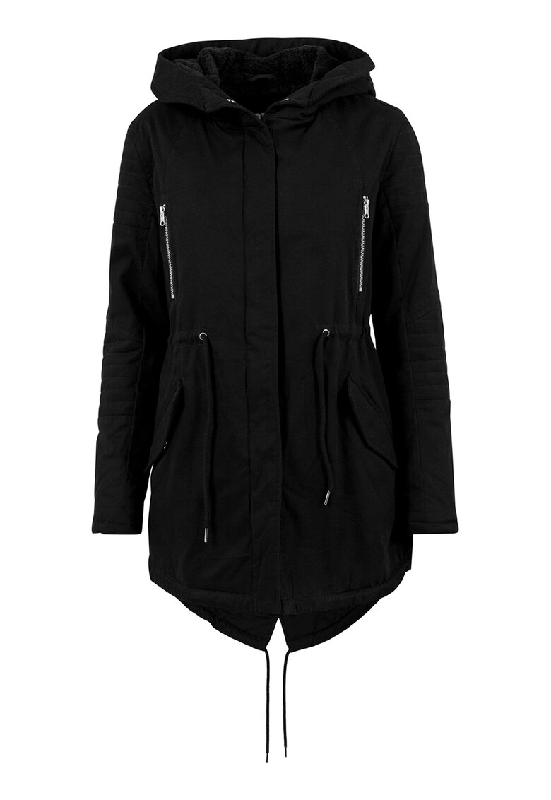 Urban Classics Jacheta parka asimetrica cu gluga