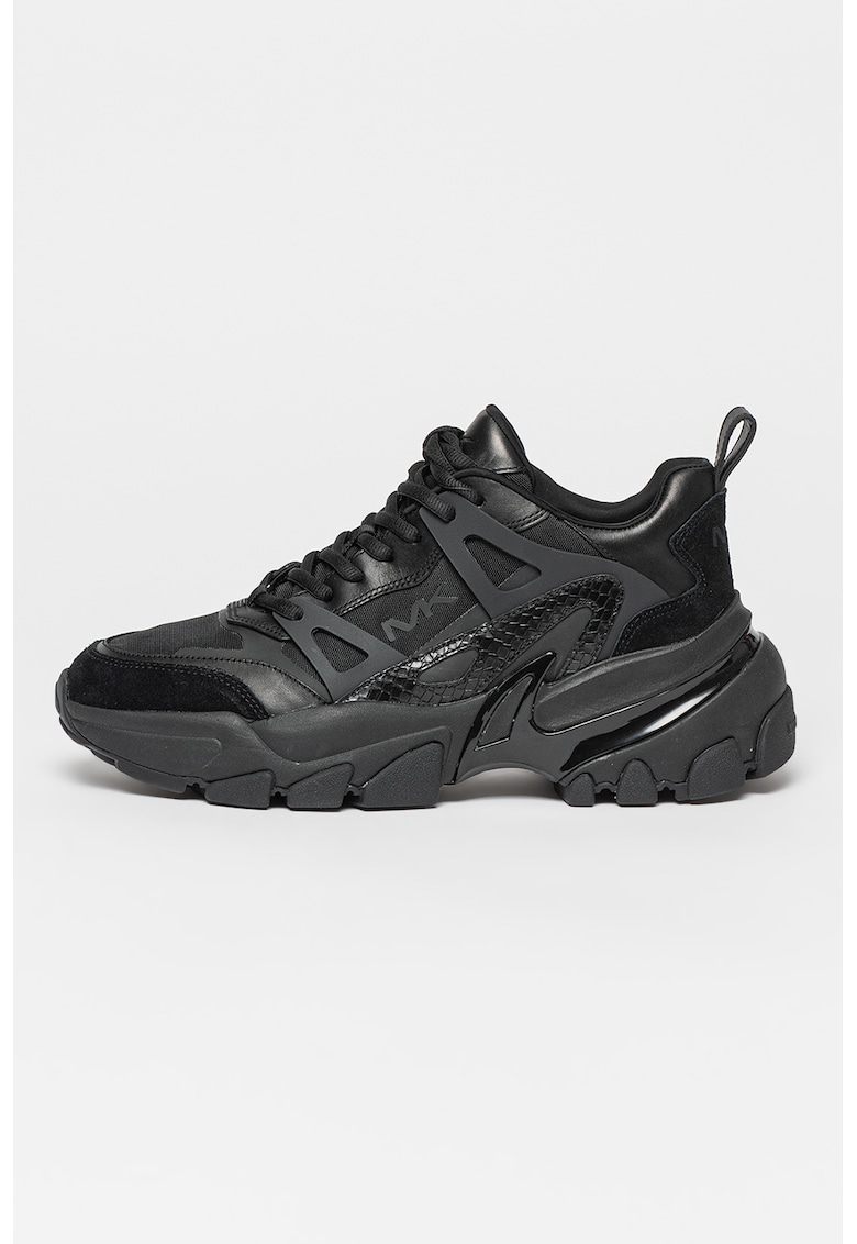 Pantofi sport cu detalii de piele Nick - Negru