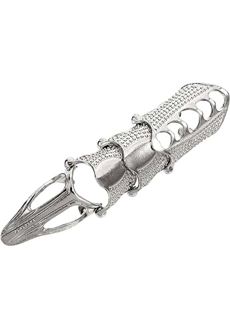 Inel Gothic 4357 aliaj metalic - Argintiu - lungime 9 cm - Reglabil
